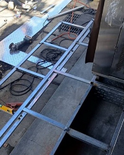 彰化戶外平台搭建, 彰化地面水平平台架設, 彰化門口地面平台施作, 彰化地板墊高平台, 彰化花紋鋼板, 彰化鐵工, 彰化鐵件製作